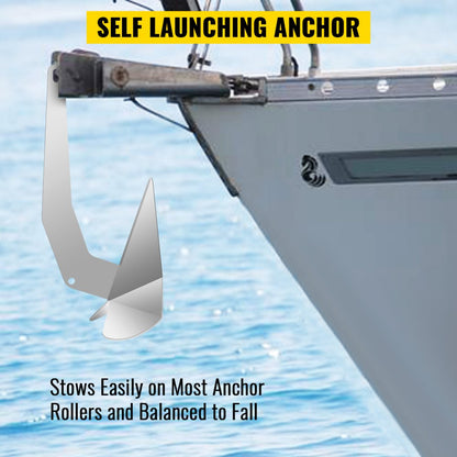 221067O5 - 22 lb Galvanized Steel Boat Anchor for 20-33 ft Vessels
