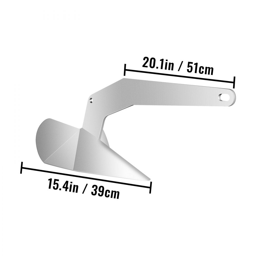 221067O5 - 22 lb Galvanized Steel Boat Anchor for 20-33 ft Vessels