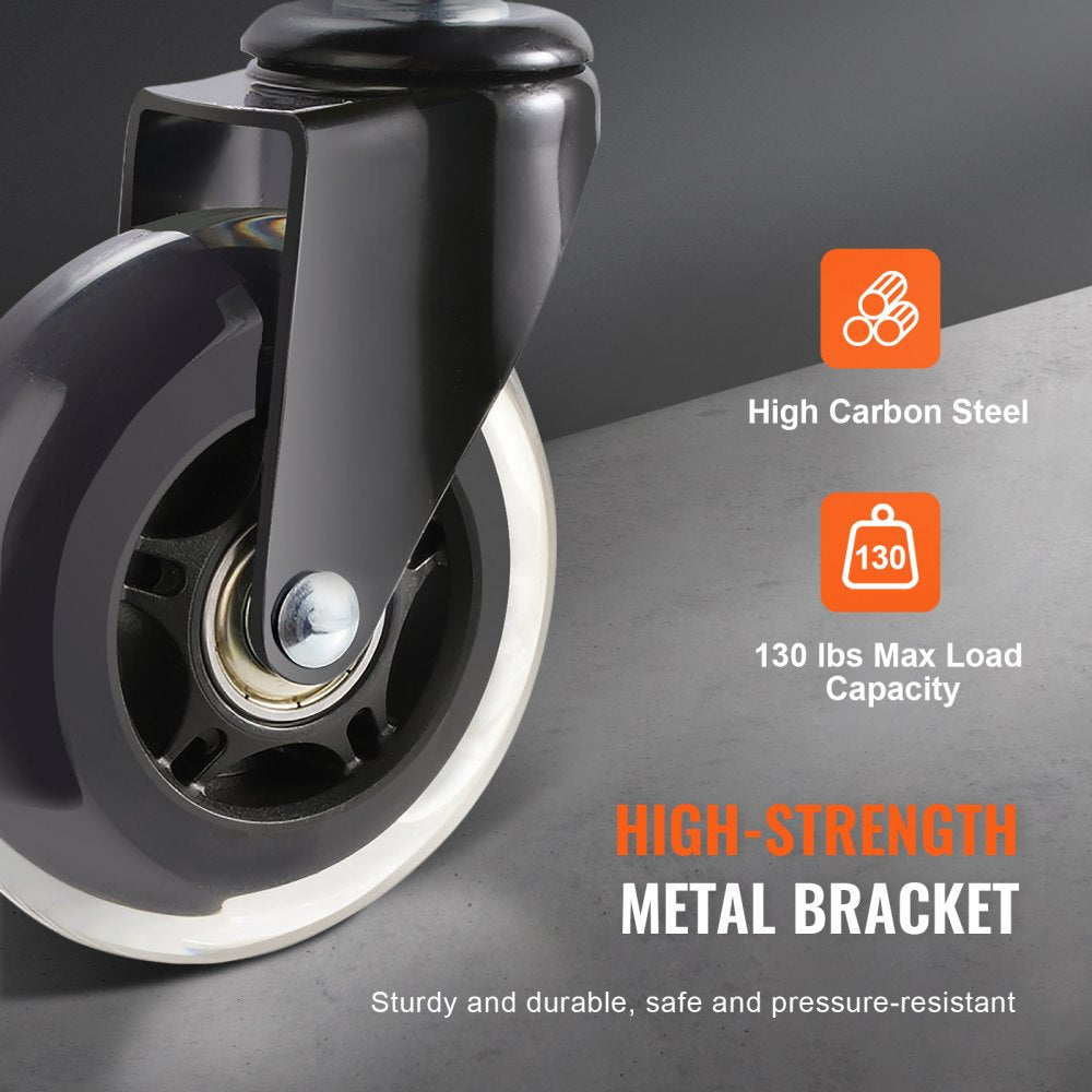 CC-YJJL-D3 - Smooth-Glide Caster Wheels for Office Chairs, 5 Heavy-Duty Design