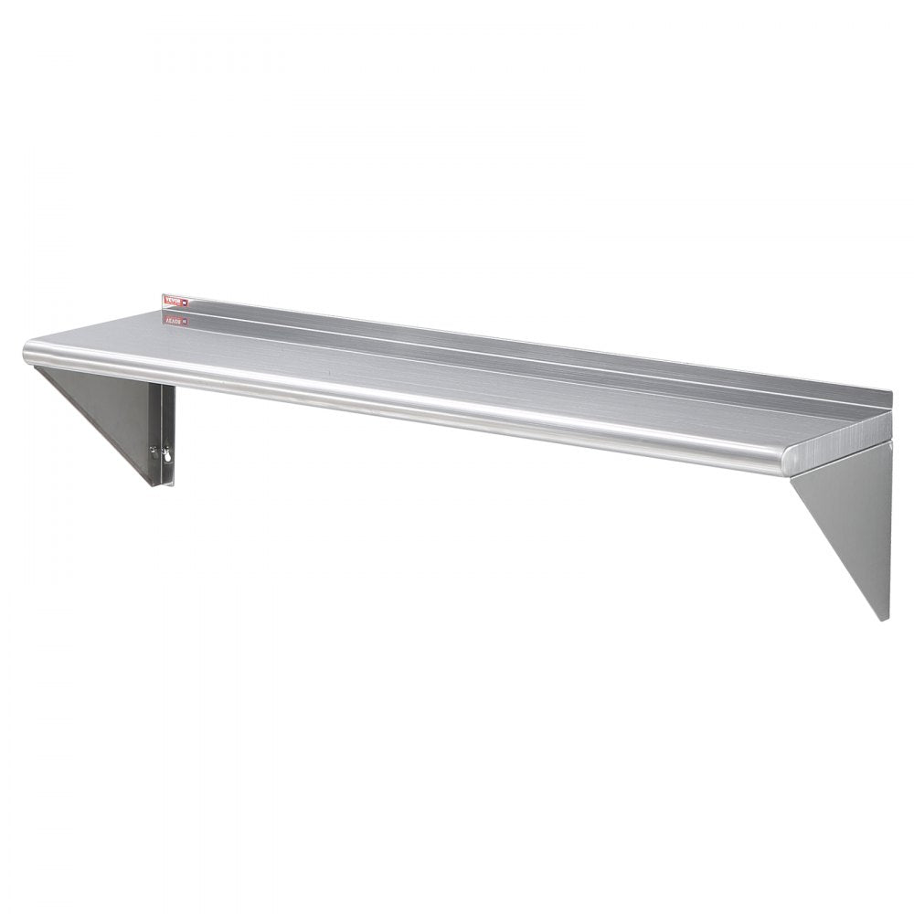 WMS1248 - Heavy-Duty 12" Stainless Steel Shelf, 280 lbs Capacity
