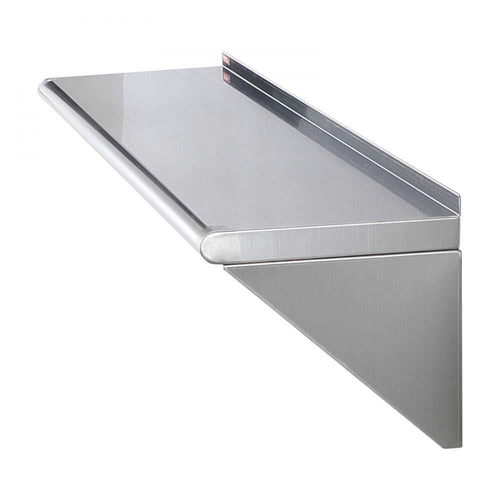 WMS1248 - Heavy-Duty 12" Stainless Steel Shelf, 280 lbs Capacity