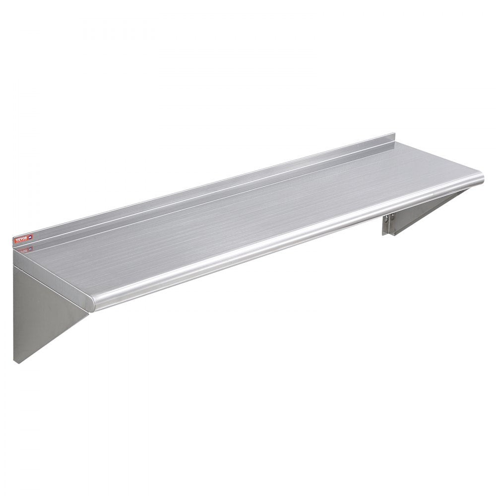 WMS1248 - Heavy-Duty 12" Stainless Steel Shelf, 280 lbs Capacity