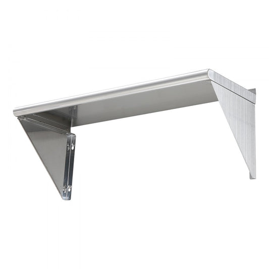 WMS1436 - 14" x 36" Heavy-Duty Stainless Steel Wall Shelf with Easy Brackets