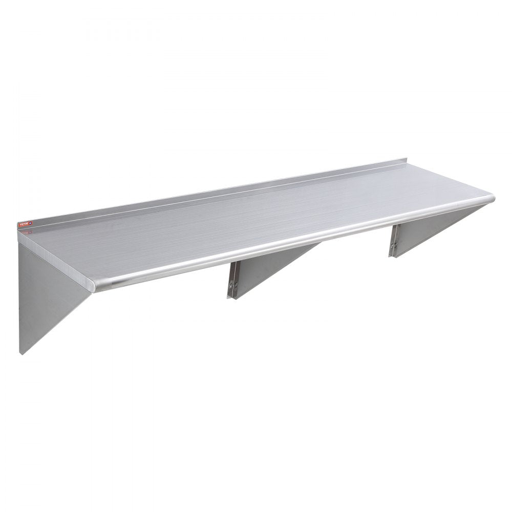 WMS1872 - Durable 18” Stainless Steel Wall Shelf, Holds 500 lbs