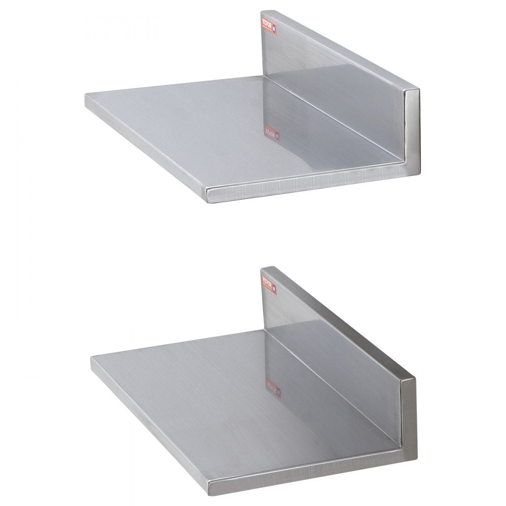WMSL16 - Durable 8.6" x 16" Stainless Steel Wall Shelf for Kitchen & Home