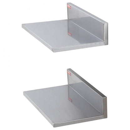 WMSL16 - Durable 8.6" x 16" Stainless Steel Wall Shelf for Kitchen & Home