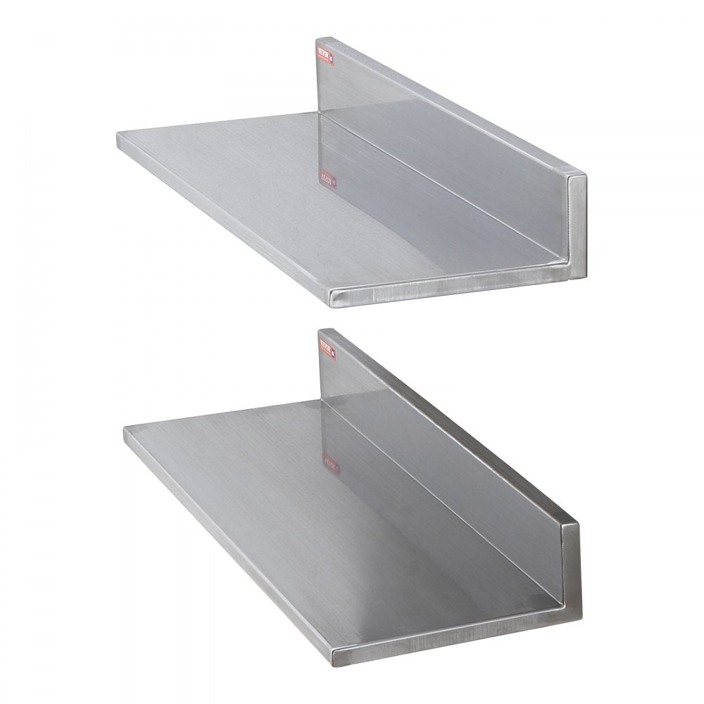 WMSL24 - 8.6" x 24" Durable Stainless Steel Floating Kitchen Shelf