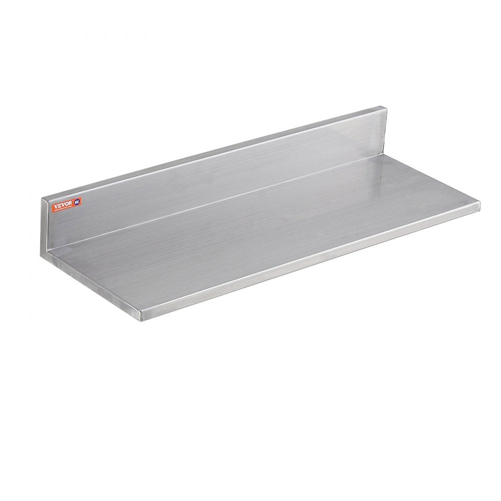 WMSL24 - 8.6" x 24" Durable Stainless Steel Floating Kitchen Shelf