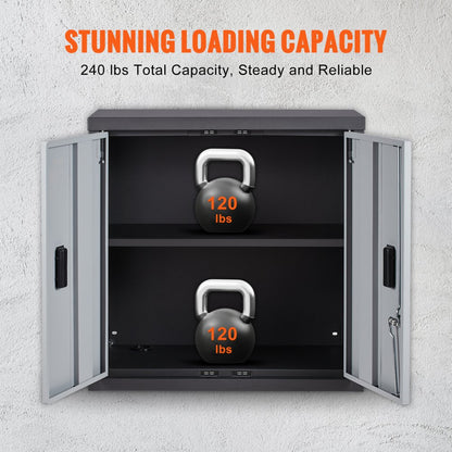 010105816892 - Compact 26” Foldable Metal Wall Cabinet for Secure Storage
