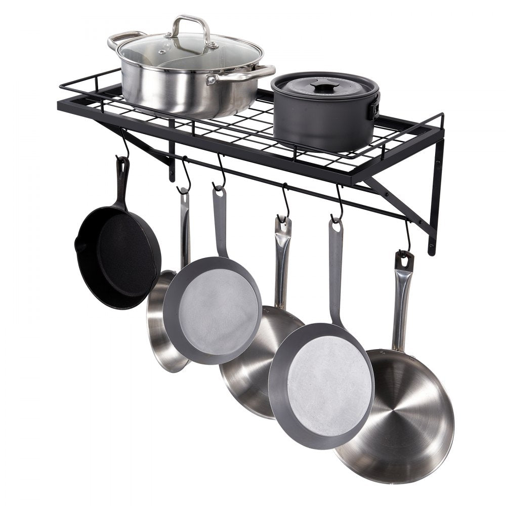 BB-BGGJ01 - 24-inch Wall-Mounted Carbon Steel Pot Rack for Kitchen Organization