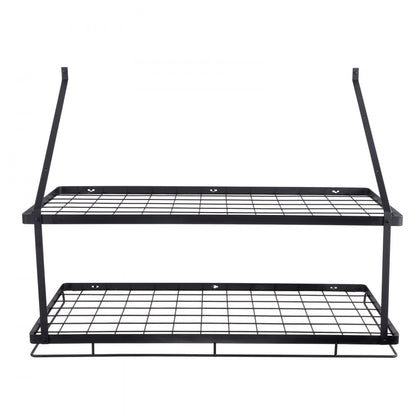 BB-BGGJ02 - Wall-Mounted 30” Carbon Steel Pot Rack, 55 lbs Capacity