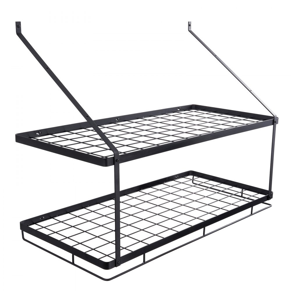 BB-BGGJ02 - Wall-Mounted 30” Carbon Steel Pot Rack, 55 lbs Capacity