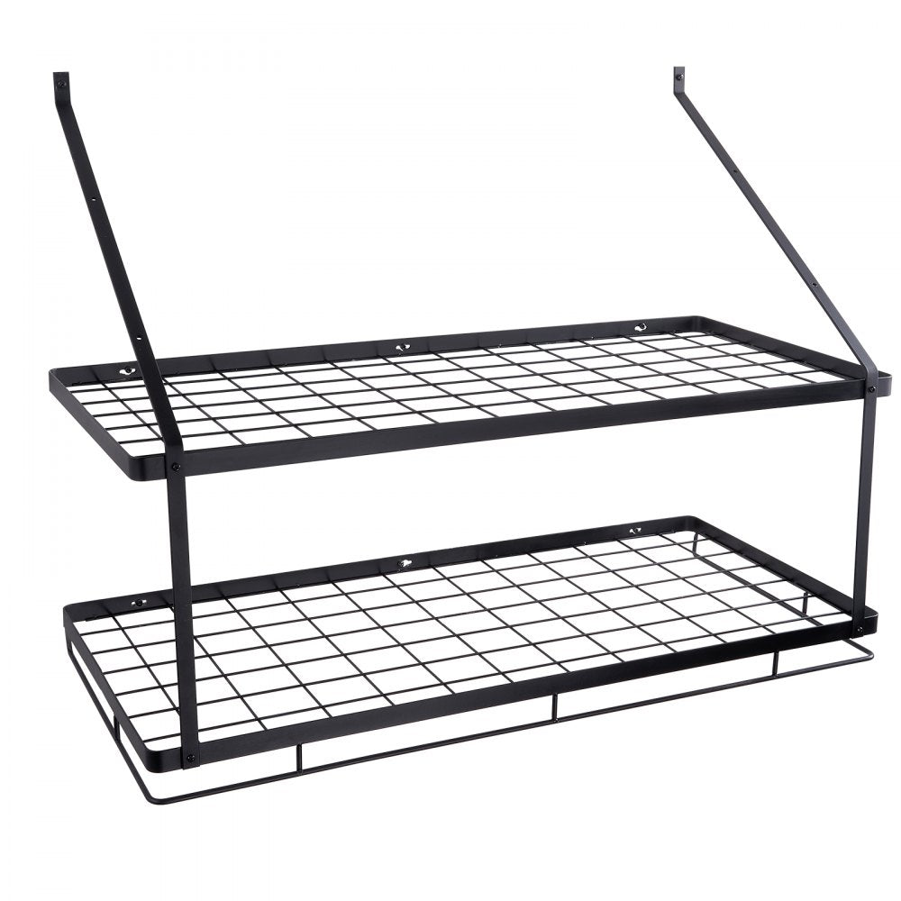 BB-BGGJ02 - Wall-Mounted 30” Carbon Steel Pot Rack, 55 lbs Capacity