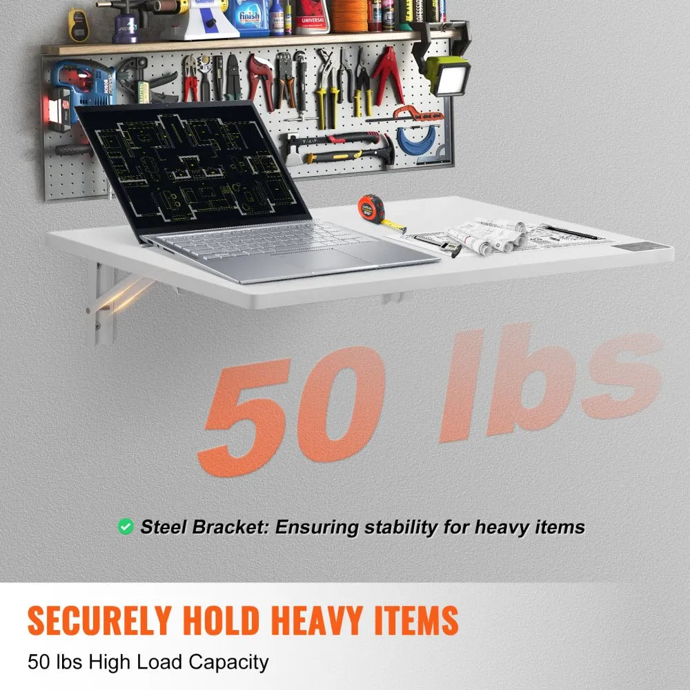 PBS-1 - Space-Saving 23.62" Wall Mounted Table for Home or Office