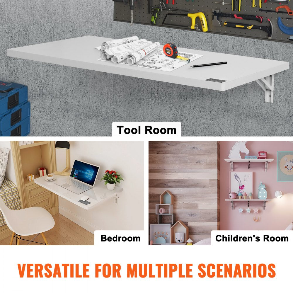 PBS-3 - Compact 35.43" Wall-Mounted Folding Table for Small Spaces