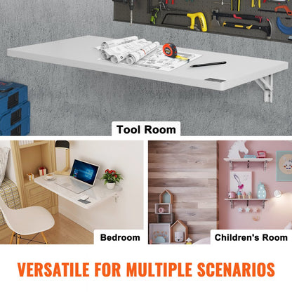 PBS-3 - Compact 35.43" Wall-Mounted Folding Table for Small Spaces