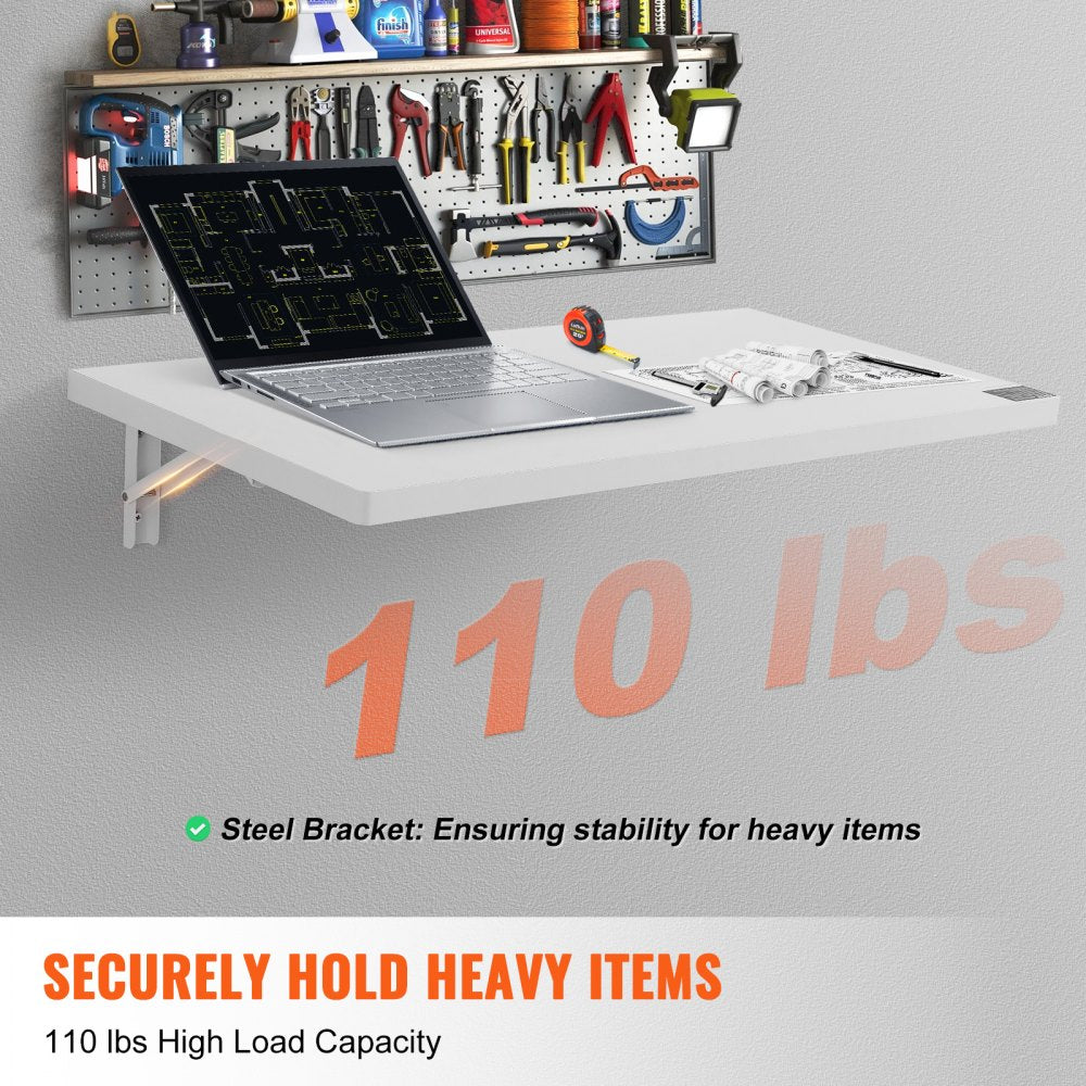 PBS-2 - VEVOR 31.5" Wall Mounted Folding Table with 110 lbs Capacity