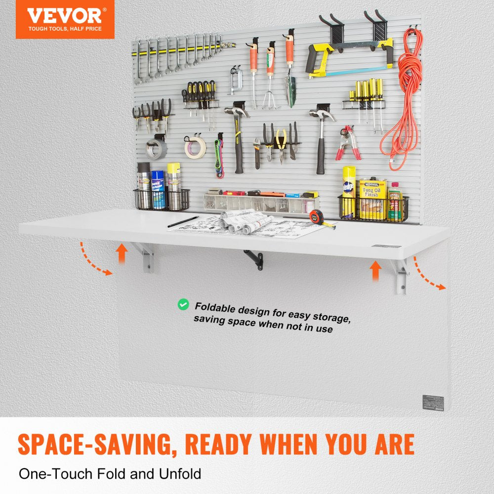 PBS-4 - Stylish Wall-Mounted Folding Table, 39.37" x 19.69" Space Saver