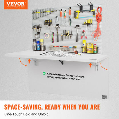 PBS-4 - Stylish Wall-Mounted Folding Table, 39.37" x 19.69" Space Saver