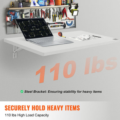 PBS-4 - Stylish Wall-Mounted Folding Table, 39.37" x 19.69" Space Saver