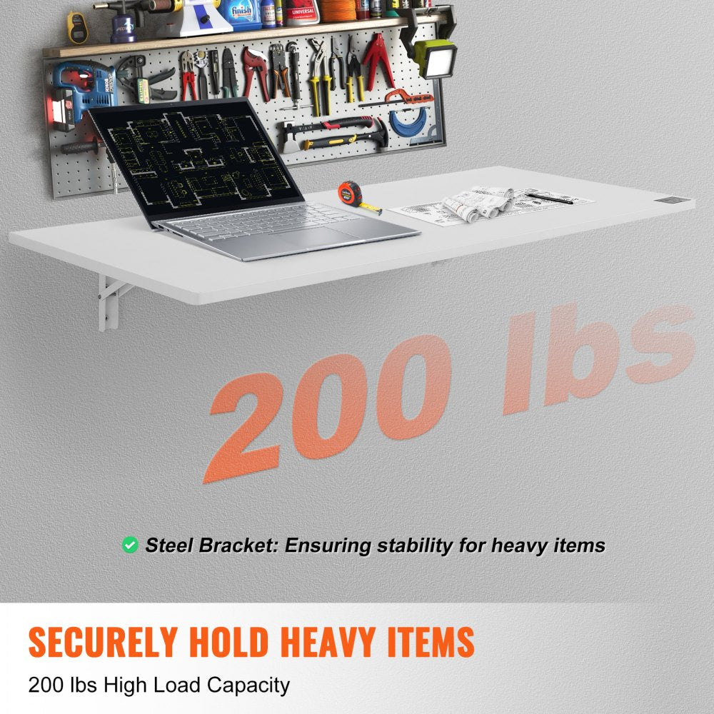 PBS-6 - 47.24" VEVOR Wall Mounted Folding Table for Space-Saving Storage