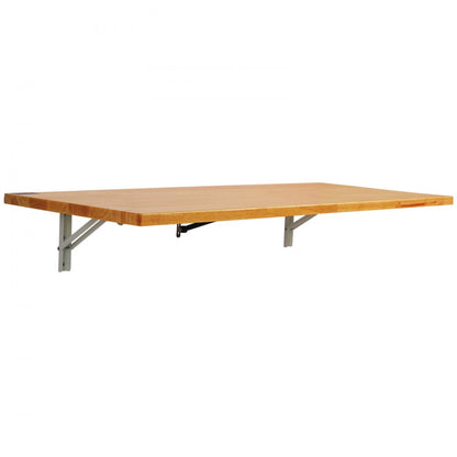 RBS-1 - 47.24" Rubberwood Wall-Mounted Table with Hydraulic Brackets