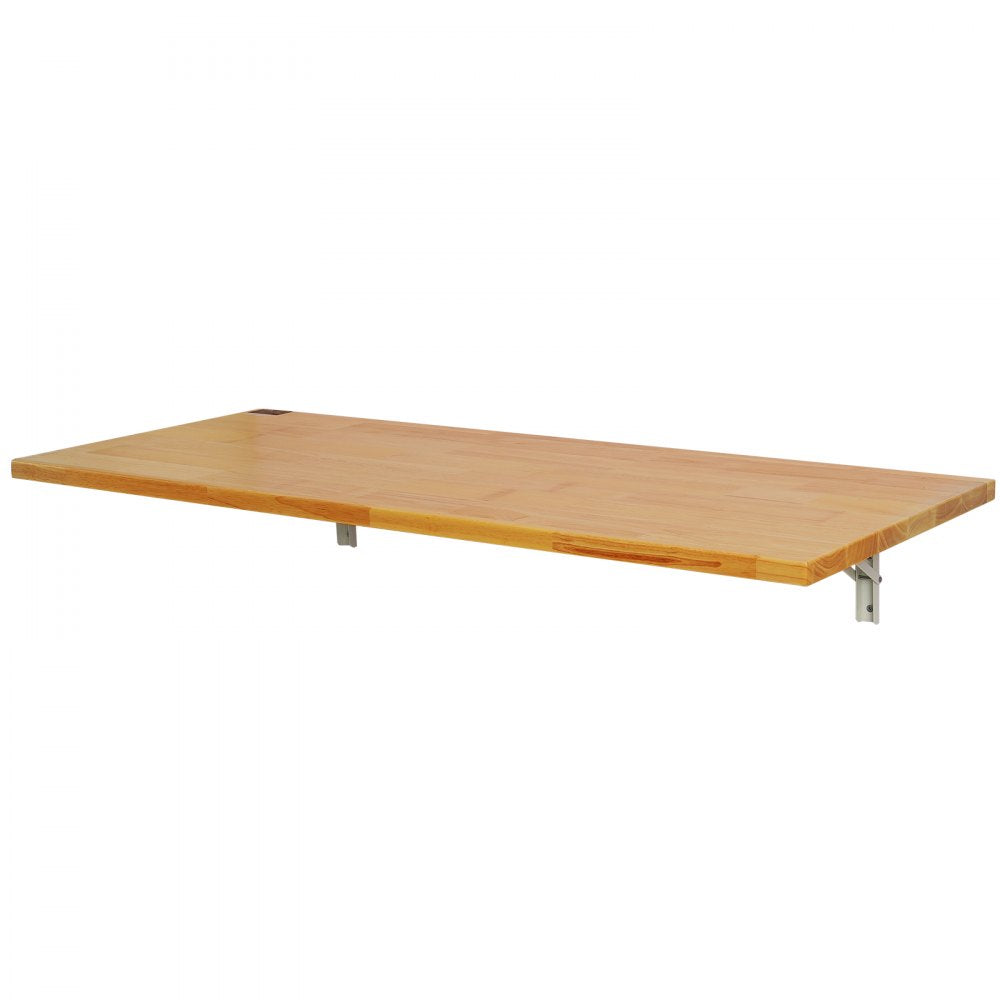 RBS-1 - 47.24" Rubberwood Wall-Mounted Table with Hydraulic Brackets