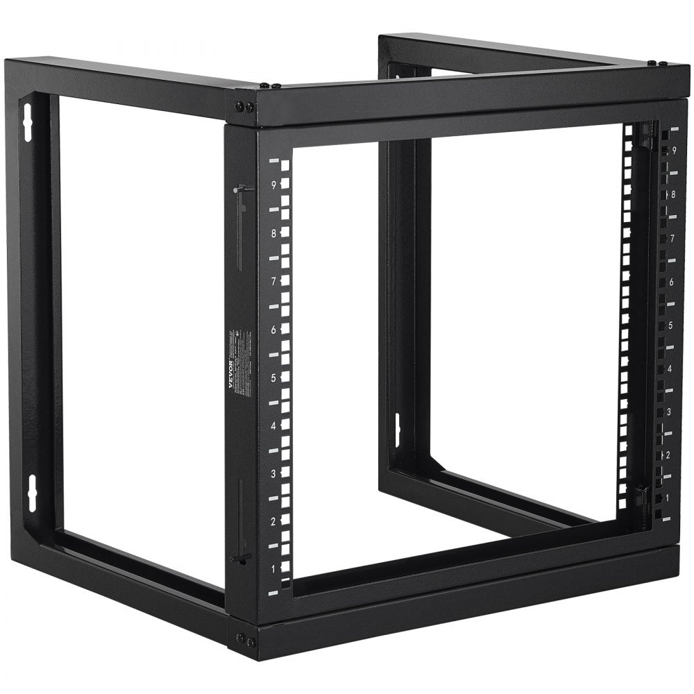 SPT-505-09 - 9U Carbon Steel Wall Mount Rack, 150 lbs, 18" Deep