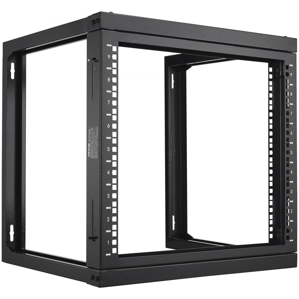 SPT-505-09 - 9U Carbon Steel Wall Mount Rack, 150 lbs, 18" Deep