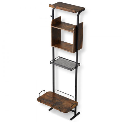 HYP2FS-04 - Adjustable Height Pet Feeding Station with Storage Cabinet