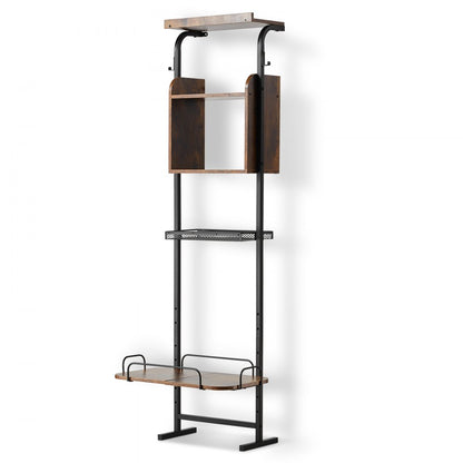 HYP2FS-04 - Adjustable Height Pet Feeding Station with Storage Cabinet