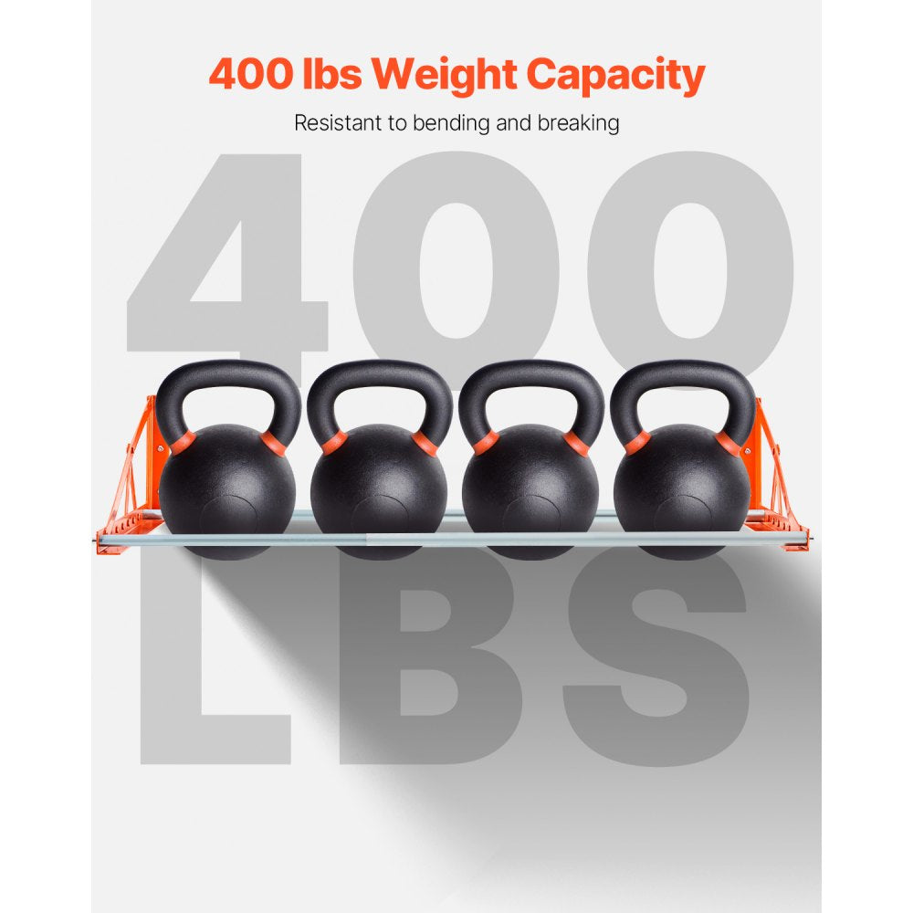 TC0519 - Adjustable Wall-Mounted Tire Rack for 4 Tires, Supports 400 lbs