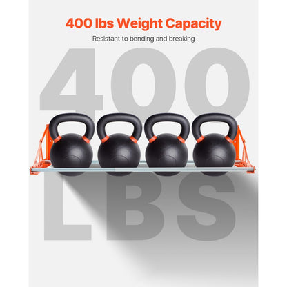 TC0519 - Adjustable Wall-Mounted Tire Rack for 4 Tires, Supports 400 lbs