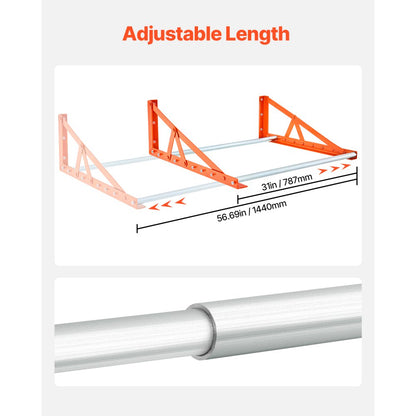TC0519 - Adjustable Wall-Mounted Tire Rack for 4 Tires, Supports 400 lbs