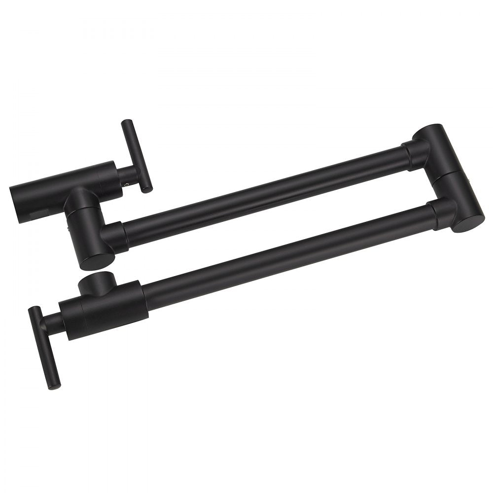 VV-BGSSLT21.5B - Matte Black Brass Pot Filler Faucet with Dual Handles