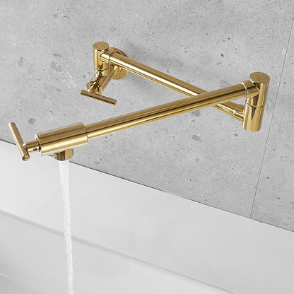 VV-BGSSLT23.6GO - Gold Brass Pot Filler Faucet with Double Handles