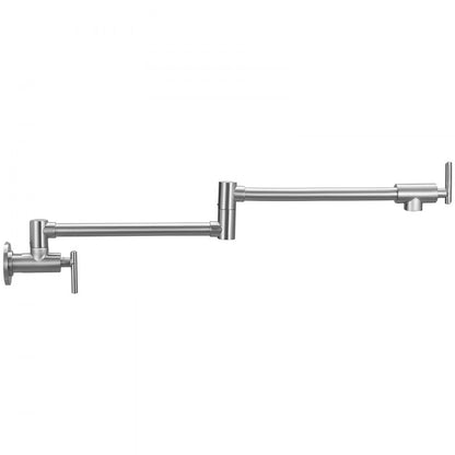 VV-BGSSLT21.5GY - Brushed Nickel Pot Filler Faucet with Double Handles