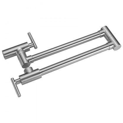 VV-BGSSLT21.5GY - Brushed Nickel Pot Filler Faucet with Double Handles