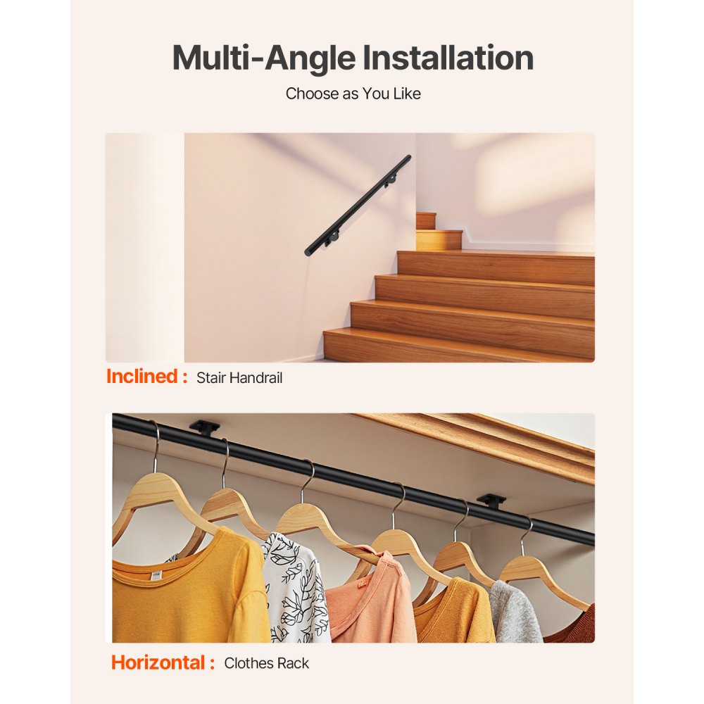 BG-4 - Durable Wall Mounted Handrail for Stairs and Home Use