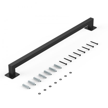 BG-TF-4 - Durable Wall Handrail for Stairs, 250lbs Capacity, Black Iron