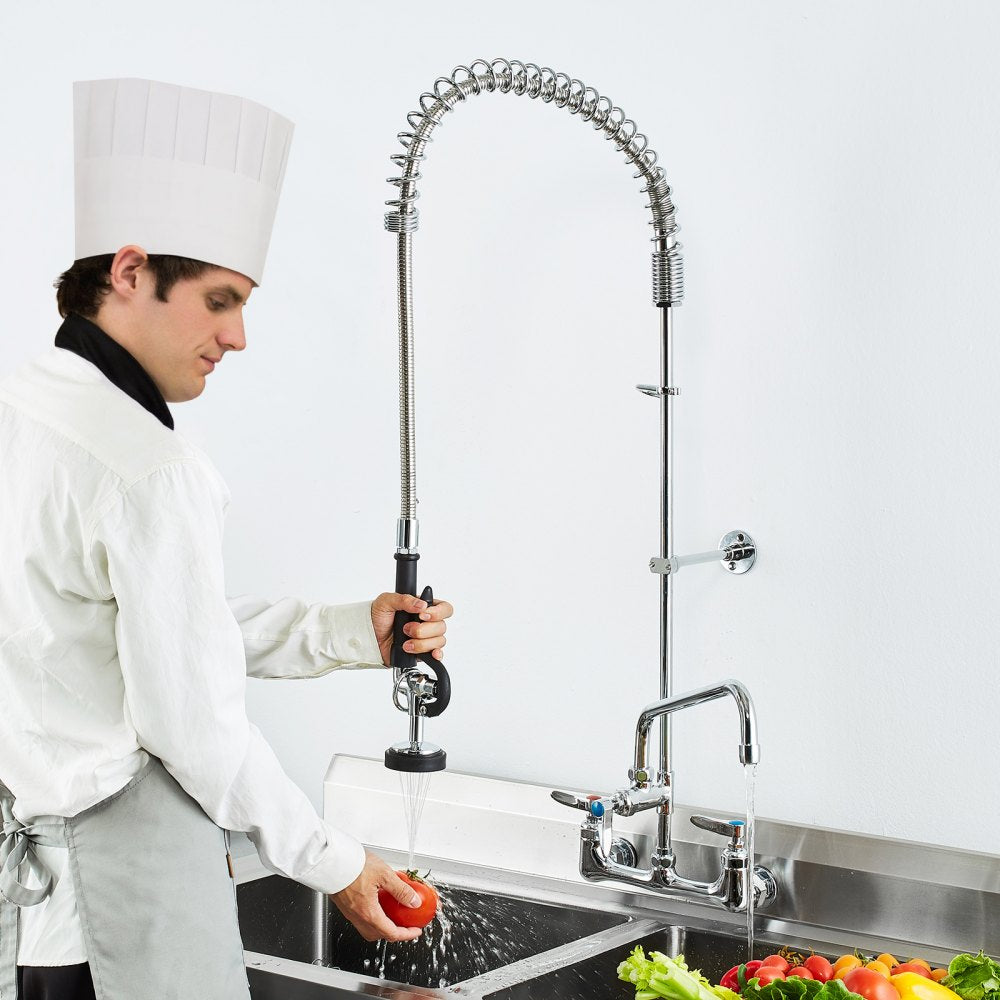 3803A-12-47 - Stylish Commercial Faucet with High-Pressure Pre-Rinse Sprayer