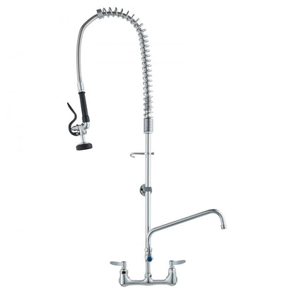 3803A-12-44 - 44-Inch Brass Commercial Faucet with Pre-Rinse Sprayer