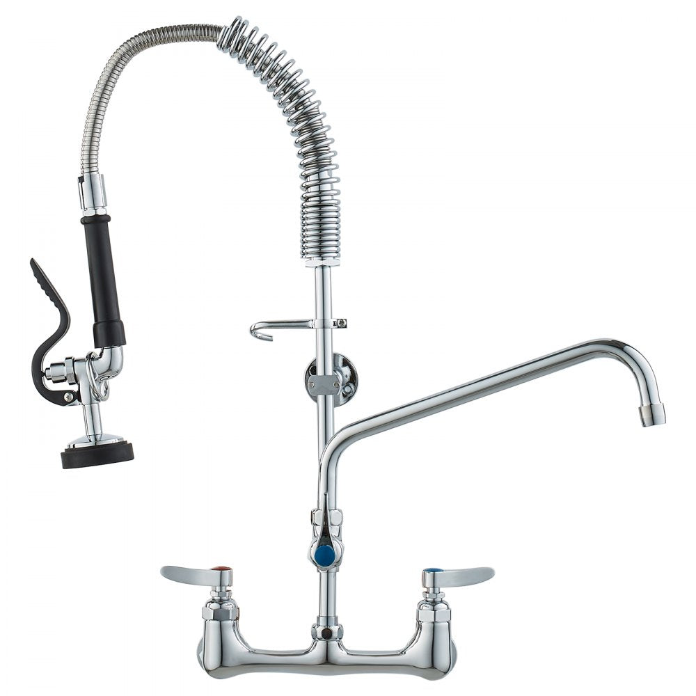 5803A-12-25 - Durable Brass Commercial Faucet with Pre-Rinse Sprayer