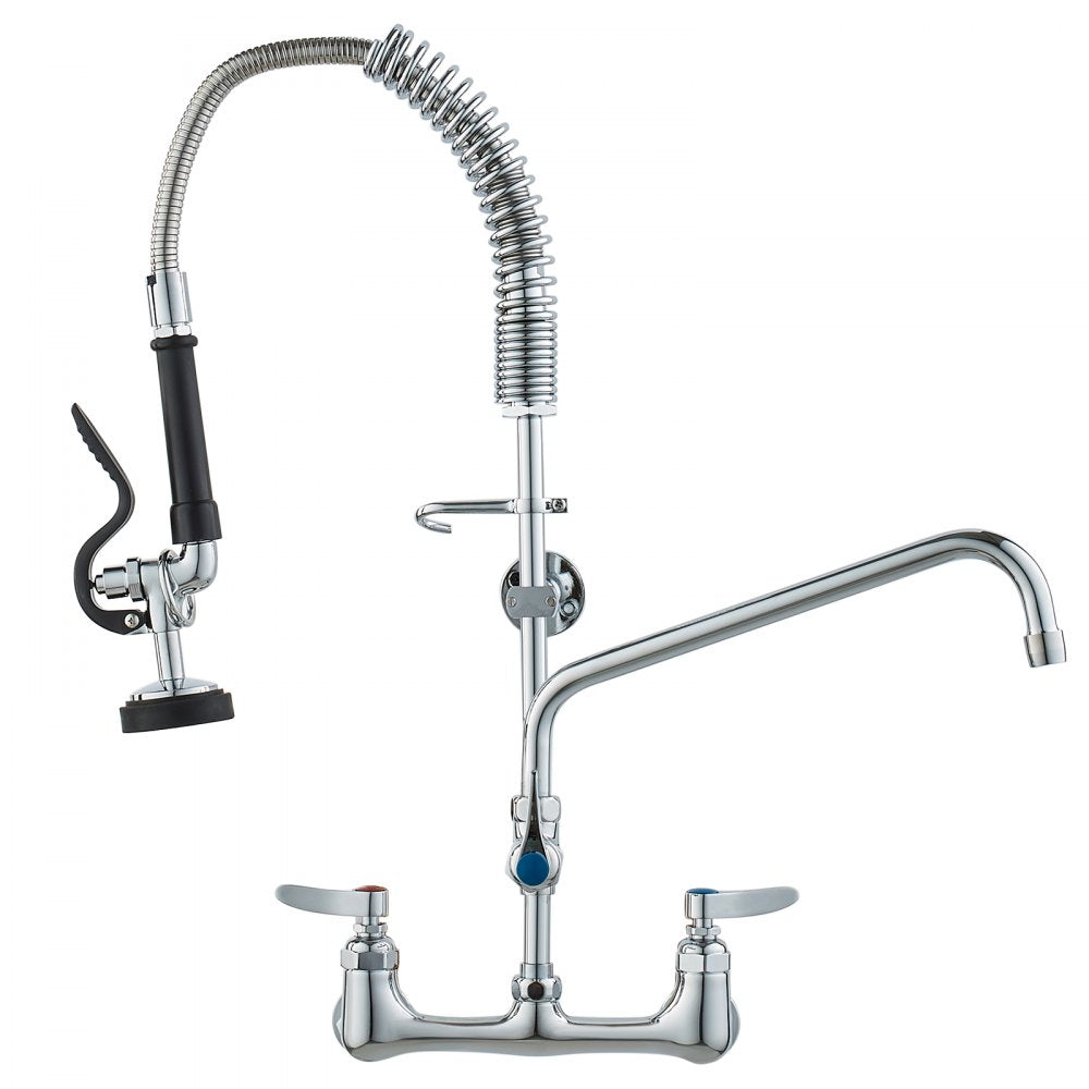 5803A-12-25 - Durable Brass Commercial Faucet with Pre-Rinse Sprayer