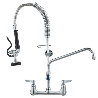 5803A-12-25 - Durable Brass Commercial Faucet with Pre-Rinse Sprayer
