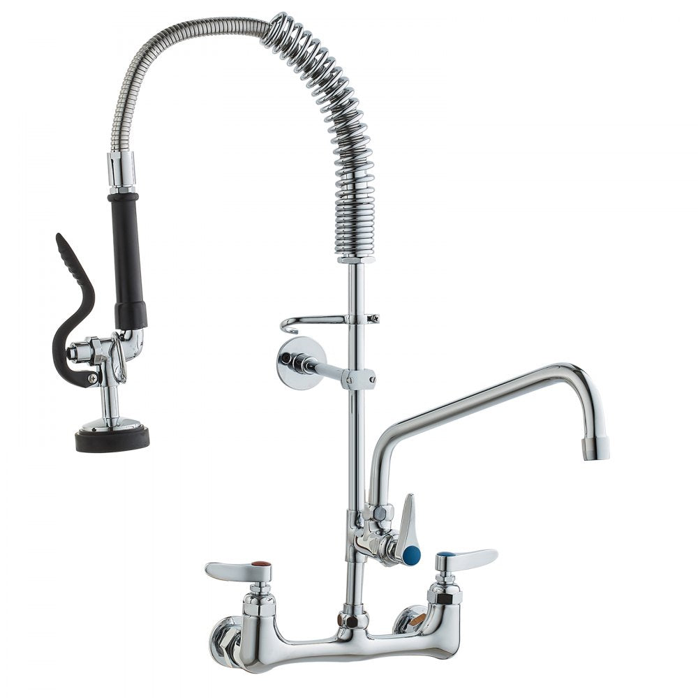 5803A-12-25 - Durable Brass Commercial Faucet with Pre-Rinse Sprayer