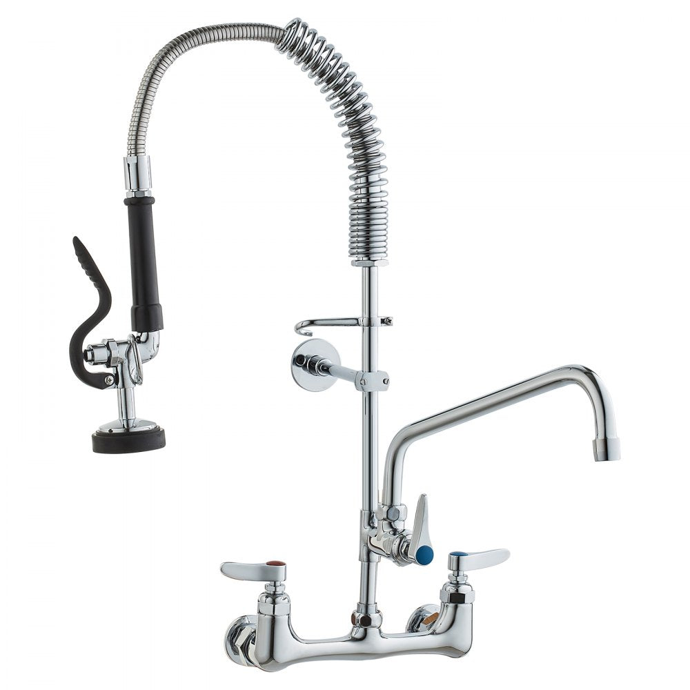 5803A-12-25 - Durable Brass Commercial Faucet with Pre-Rinse Sprayer