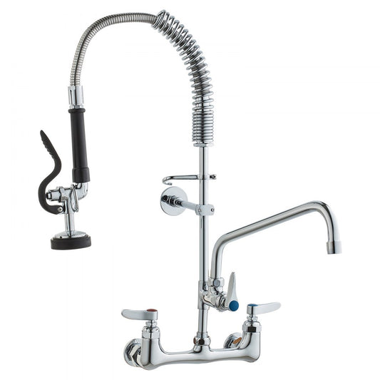 5803A-12-25 - Durable Brass Commercial Faucet with Pre-Rinse Sprayer