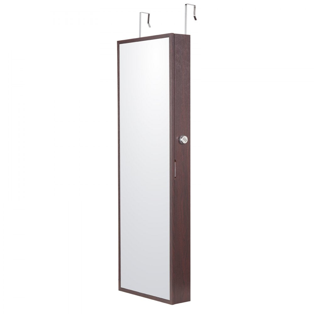 PY-2311SS - Full-Length Mirror Jewelry Cabinet with LED Light & Organizer