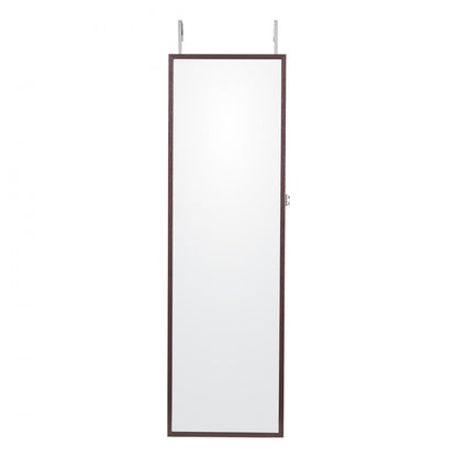 PY-2313SS - 47.2in Velvet-Lined Mirror Jewelry Cabinet with LED Light